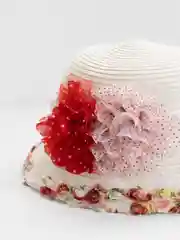 Белый шляпа для девочек, летняя