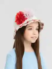 Белый шляпа для девочек, летняя