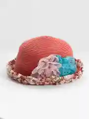 Кораллово-розовый шляпа для девочек, летняя