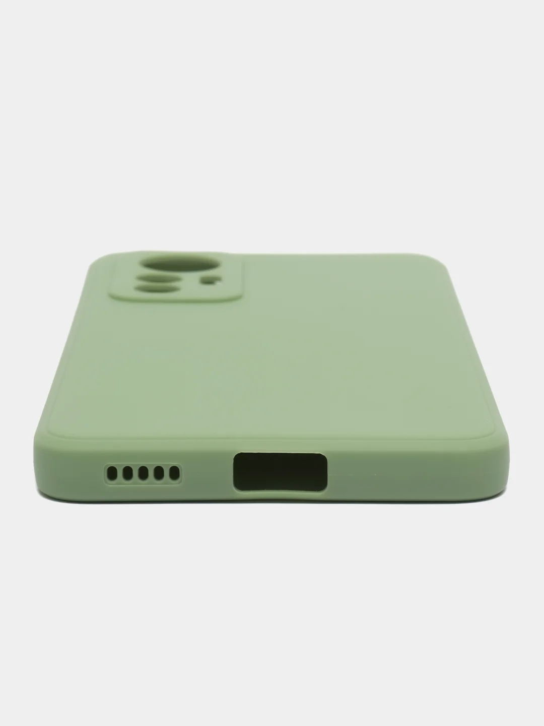 Зеленый силиконовый чехол для Xiaomi 12 Lite (Сяоми 12 Лайт), прозрачный
