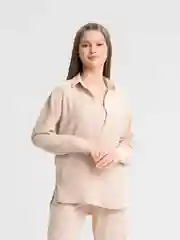Бежевый костюм женский, тройка