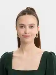 Горчичный серьги "Пружина"