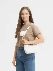 Белый сумка женская, через плечо, повседневная