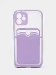 Лавандовый чехол на iPhone XR, X, XS, 11, 12, 12Pro, 13, 13 Pro, с карманом для карт