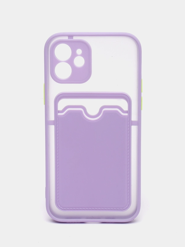 Чехол на iPhone XR, X, XS, 11, 12, 12Pro, 13, 13 Pro, с карманом для карт