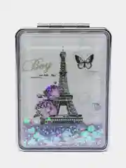 Фиолетовый зеркало складное, карманное, косметическое, двойное