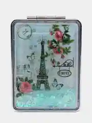 Коралловый зеркало складное, карманное, косметическое, двойное