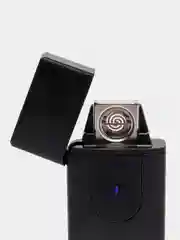 Черный зажигалка-usb электронная, импульсная