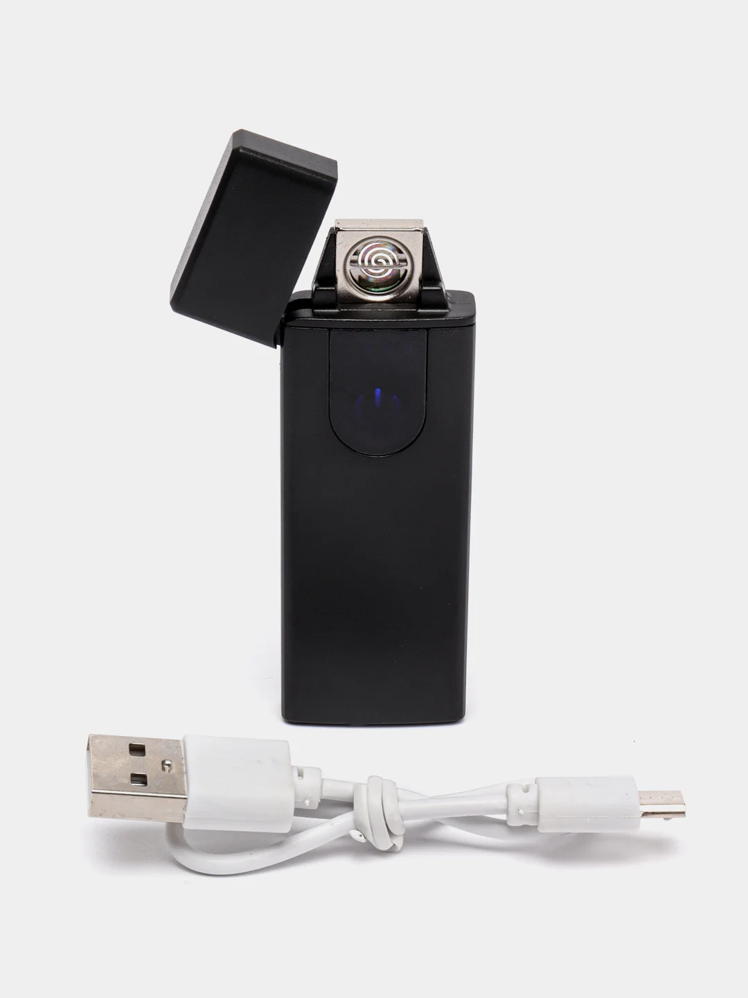 Черный зажигалка-usb электронная, импульсная