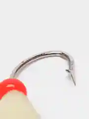 Белый мормышка Lumicom рыболовная, зимняя, фосфорная капля большая