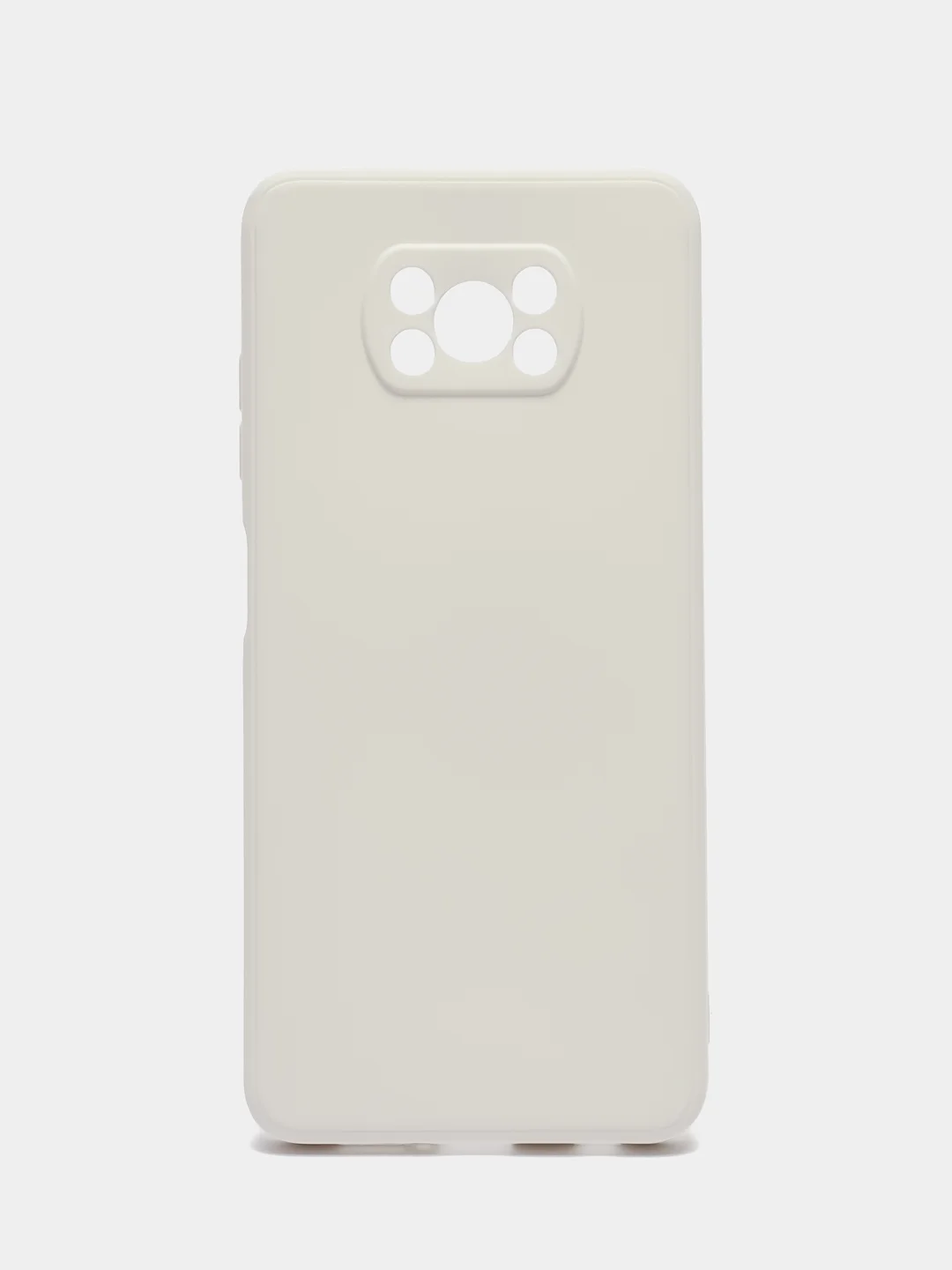 Белый чехол для Xiaomi Poco X3 NFC, Poco X3 Pro (Сяоми Поко Икс3 нфс, Икс3 Про), силиконовый