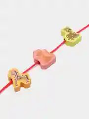 Красный шнуровка бусины ассорти