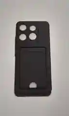 Черный чехол для INFINIX SMART 7 HD, TECNO POP 7 с защитой камеры и карманом для карты