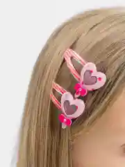 Алый зажим для волос, 2 штуки, цвет случайный