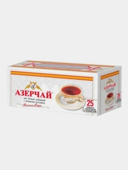 Чай АЗЕРЧАЙ черный с ароматом бергамота, 25 пакетиков без конвертов