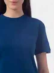 Синий футболка женская, однотонная