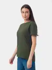 Зеленый футболка женская, однотонная
