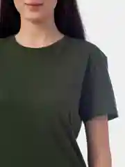 Зеленый футболка женская, однотонная