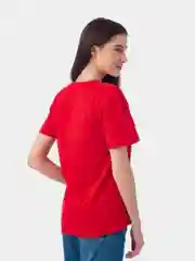 Красный футболка женская, однотонная
