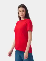 Красный футболка женская, однотонная