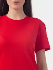 Красный футболка женская, однотонная