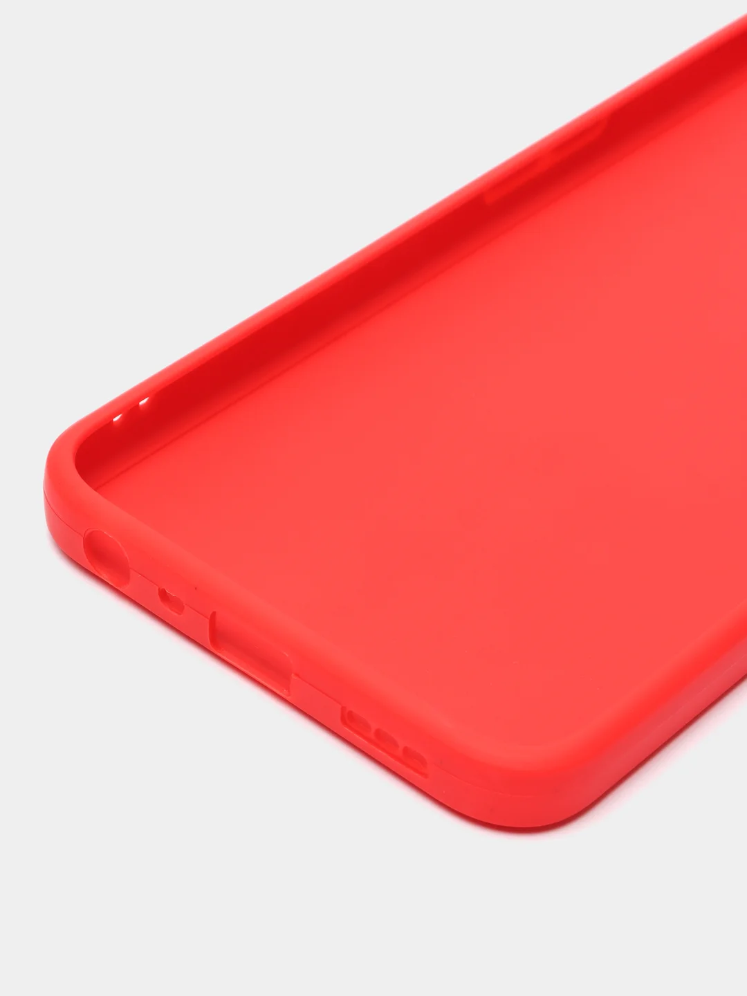 Красный силиконовый чехол для Realme 9i 4G / Oppo A96, (Реалми 9Ай / Оппо А96), прозрачный