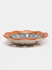 Фруктовница Риштанская керамика "Цветы", 33 см,