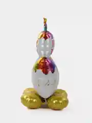 Желтый воздушный шар-фигура "Торт на день рождение", на подставке