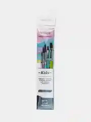 Набор кистей Малевичъ KIDS, пони микс, 5 штук (круглые №2, 4, 6, плоские №6, 10)
