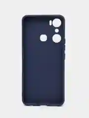 Темно-синий чехол Infinix HOT 20i (Хот 20 ай), прозрачный, силиконовый