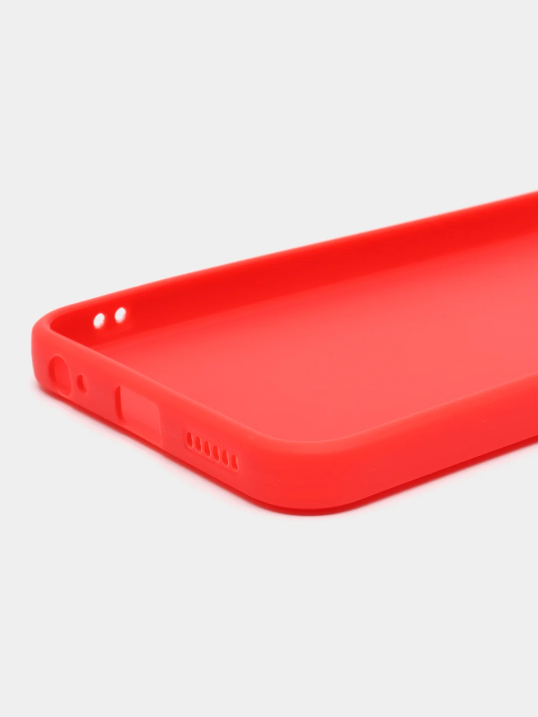 Красный силиконовый чехол для Infinix Hot 12 Pro (Инфиникс Хот 12 Про) прозрачный