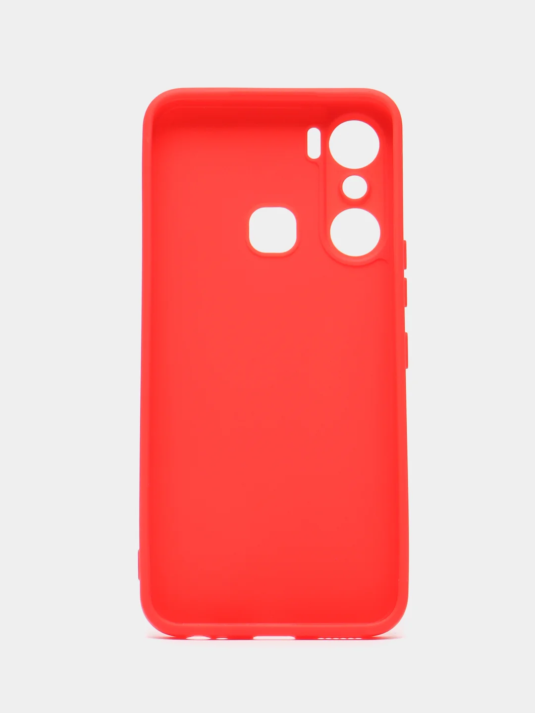 Красный силиконовый чехол для Infinix Hot 12 Pro (Инфиникс Хот 12 Про) прозрачный