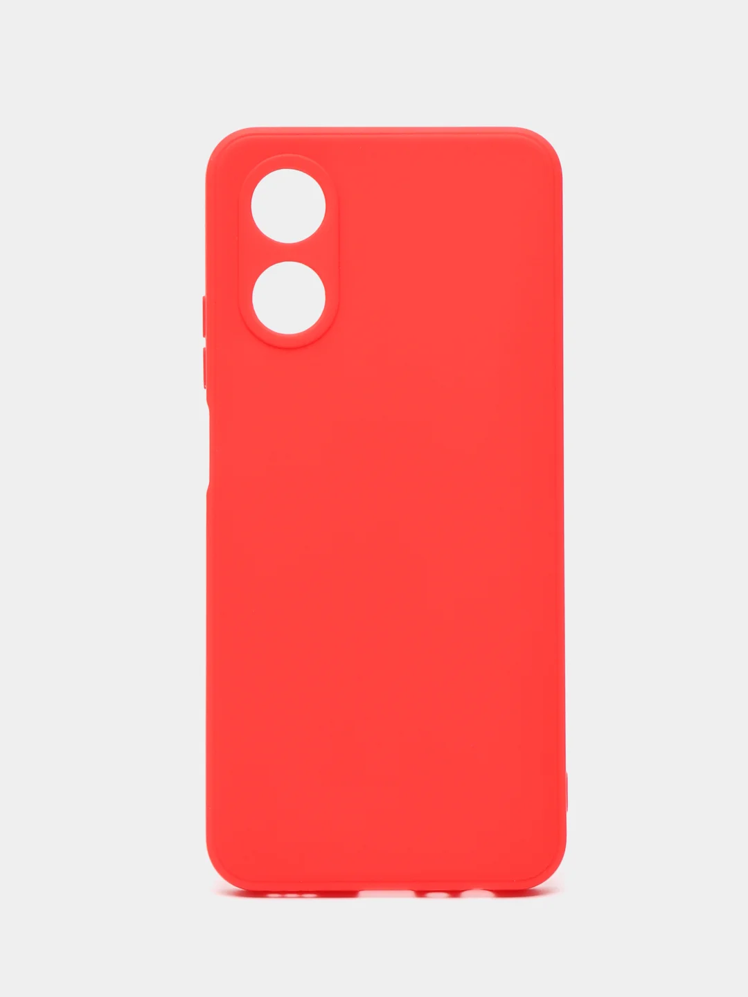 Красный чехол для Oppo A17 (Оппо А17),силиконовый прозрачный