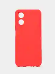 Красный чехол для Oppo A17 (Оппо А17),силиконовый прозрачный
