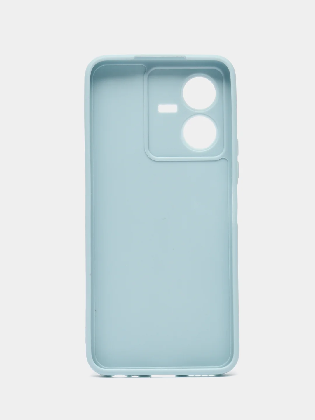 Светло-синий чехол для Vivo Y22 (Виво у22), прозрачный, силиконовый