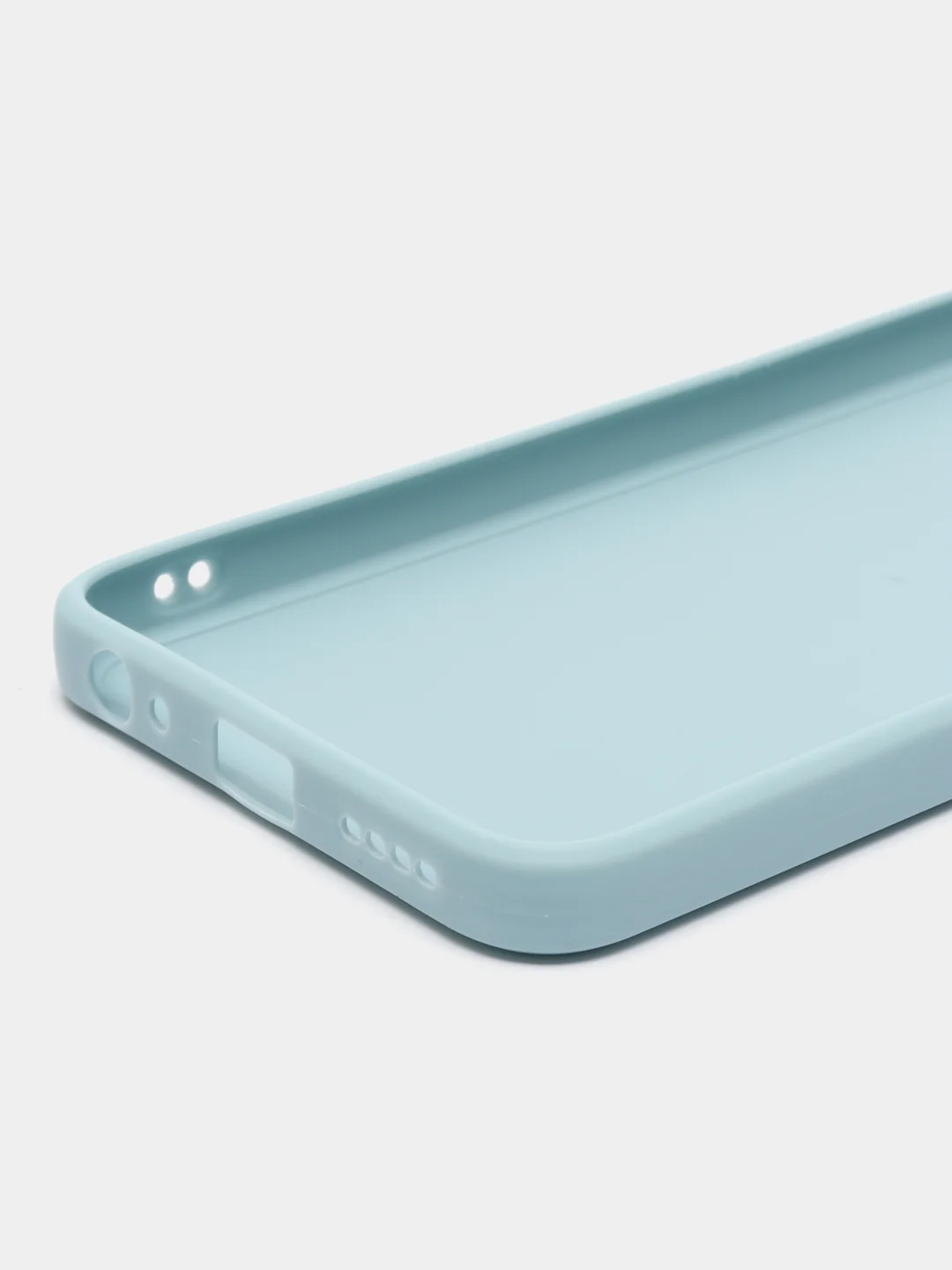 Светло-синий чехол для Vivo Y22 (Виво у22), прозрачный, силиконовый