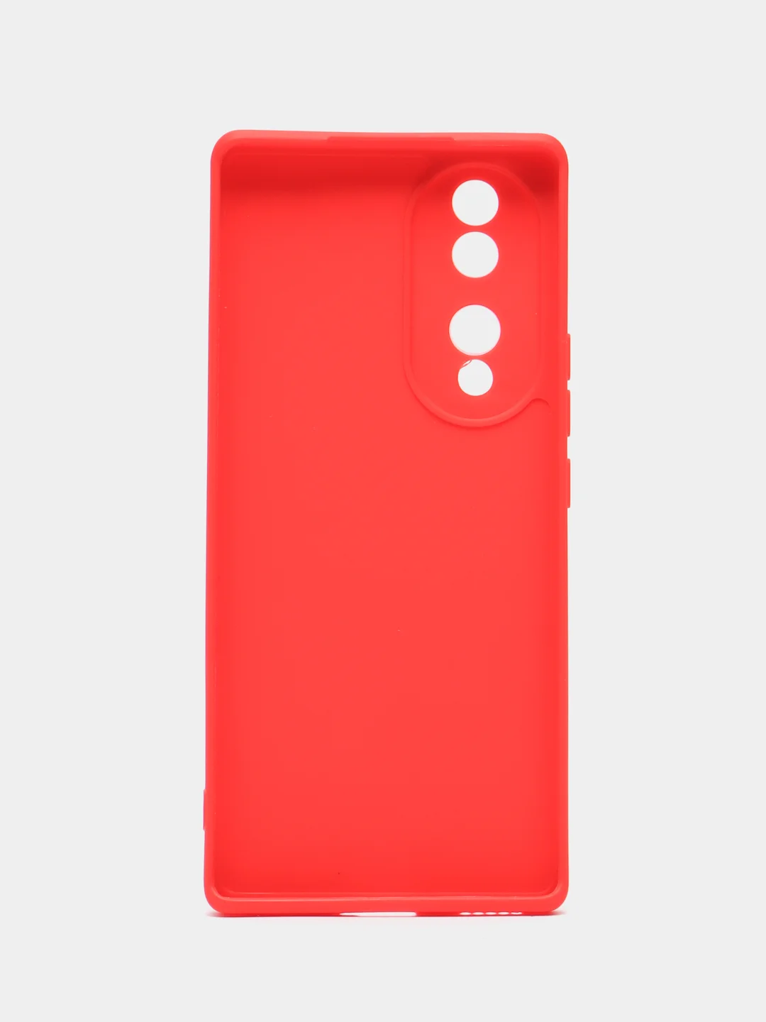Красный силиконовый чехол для Honor 70 (Хонор 70) прозрачный