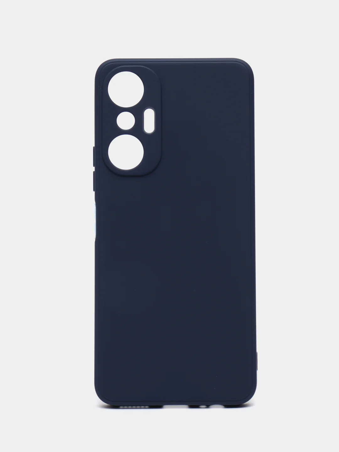 Темно-синий чехол для Infinix Hot 20s (Инфиникс Хот 20с) силиконовый, с защитой камеры