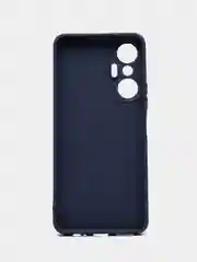 Темно-синий чехол для Infinix Hot 20s (Инфиникс Хот 20с) силиконовый, с защитой камеры