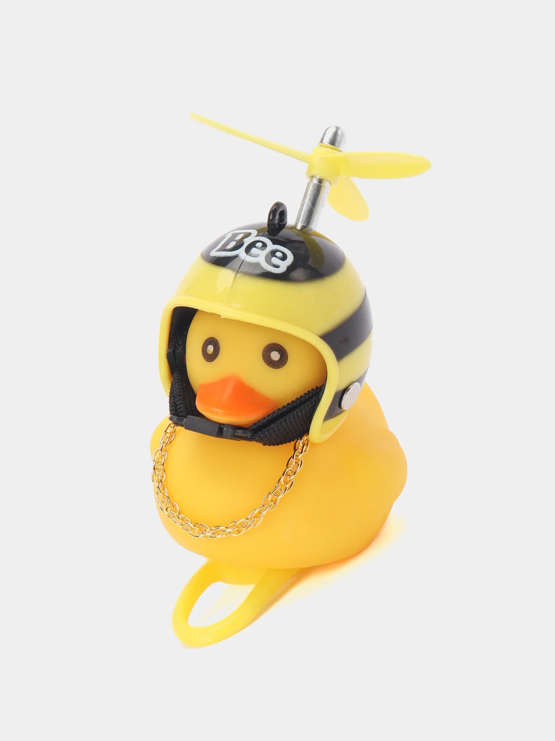 Синий игрушка "Утка", в очках и шлеме с пропеллером, на руль мотоцикла,велосипеда, самоката,авто