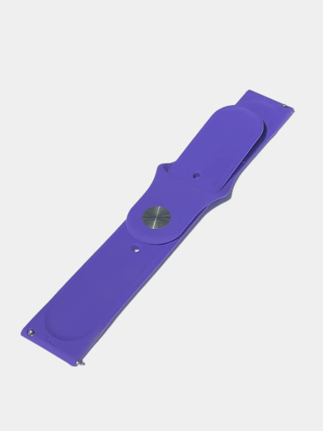 Фиолетовый силиконовый ремешок для Xiaomi Amazfit Bip / Huawei / Samsung, 20 мм / 22 мм, с кнопкой