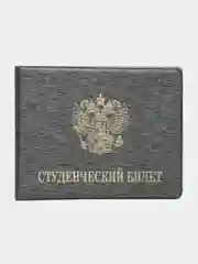 Тёмно-серый обложка для студенческого билета, ПВХ