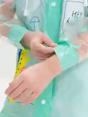 Ледяной детский дождевик утолщенный, с капюшоном и козырьком, многоразовый, 5 цветов