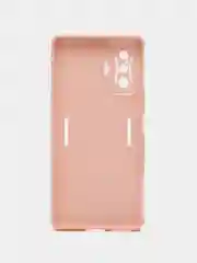 Пудровый чехол для Xiaomi Poco F4 GT (Поко Ф4 Джити) силиконовый, черный, матовый, с защитой камеры