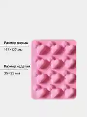 Силиконовая форма для льда, мармелада и шоколада "Мужское достоинство"