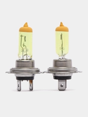 Лампа автомобильная Super Yellow 2400K H1 H3 H4 H7, 12V, 55W, 2 штуки