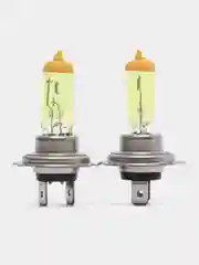Лампа автомобильная Super Yellow 2400K H1 H3 H4 H7, 12V, 55W, 2 штуки