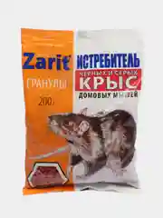 От мышей и крыс Истребитель, гранулы 200гр, Зарит Трикота