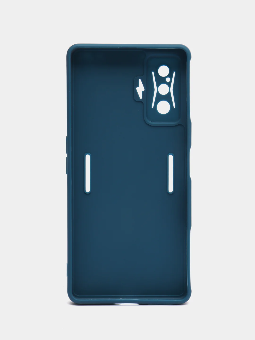 Синий чехол для Xiaomi Poco F4 GT (Поко Ф4 Джити) силиконовый, черный, матовый, с защитой камеры