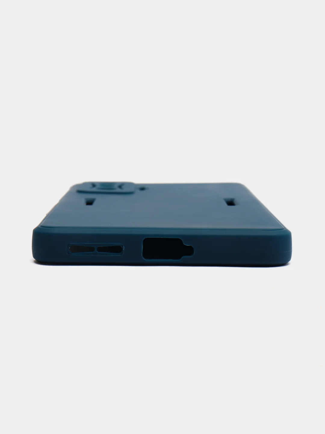 Синий чехол для Xiaomi Poco F4 GT (Поко Ф4 Джити) силиконовый, черный, матовый, с защитой камеры